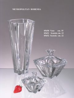 Metropolitan ,Bohemia,cristallo,moderno,coppa,vaso,scatola